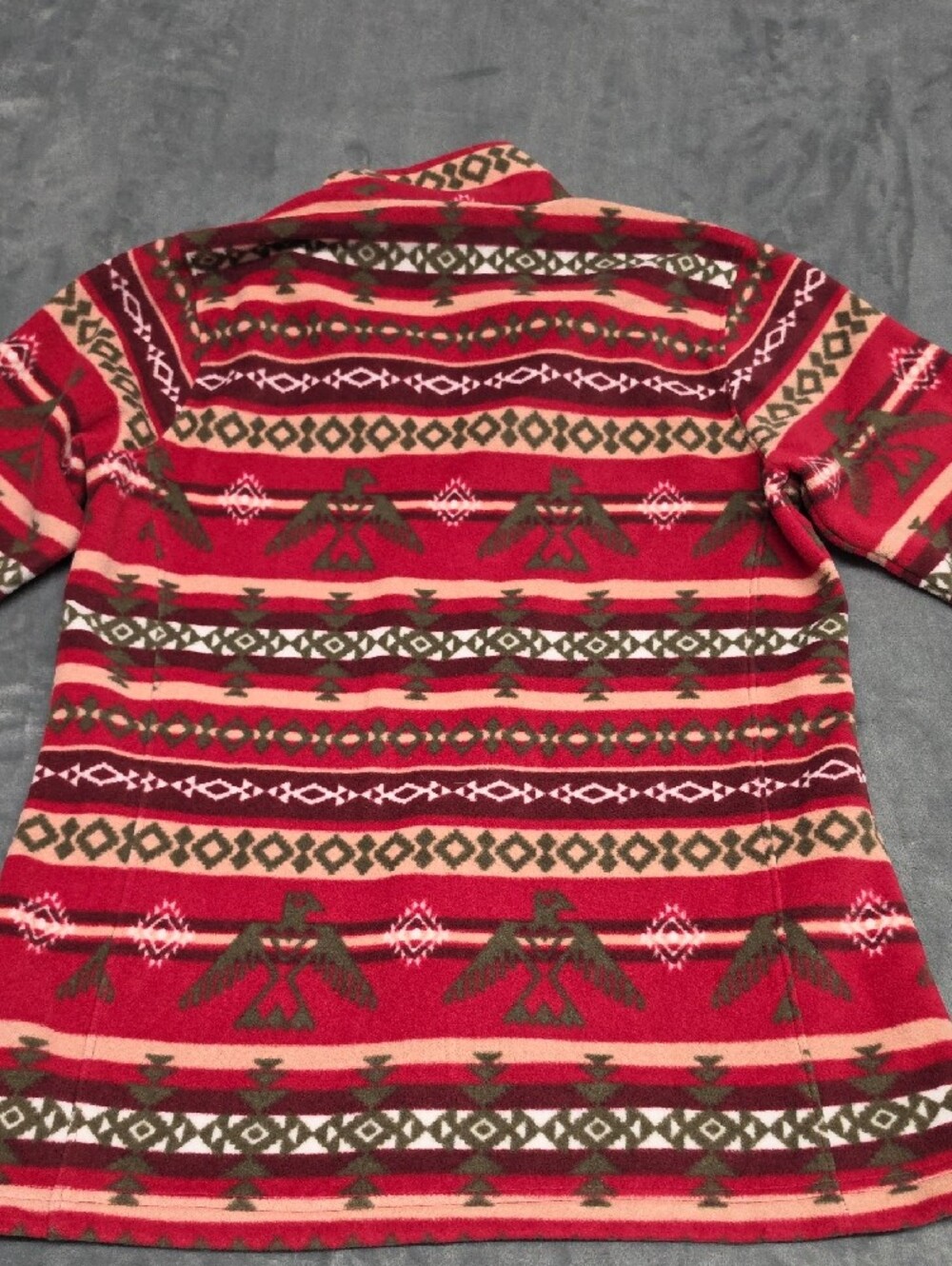 Ariat Red Patterned Quarter-Zip Pullover - Picture 7 of 7
